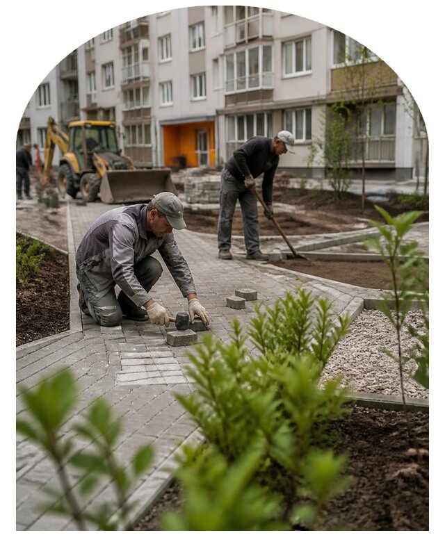 Благоустройство двора многоквартирного дома в Изобильном